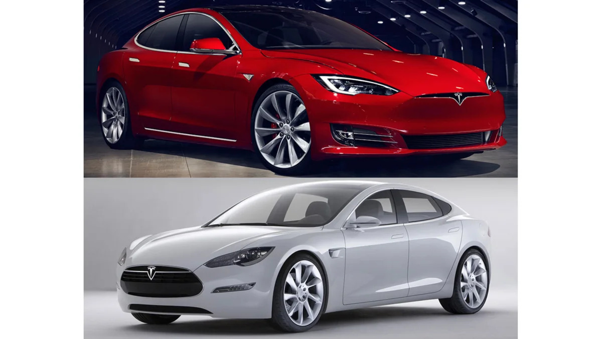 Tesla Model S grille comparison