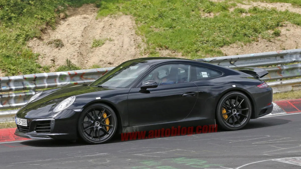 Porsche 911 spied at the Nurburgring front side 3/4