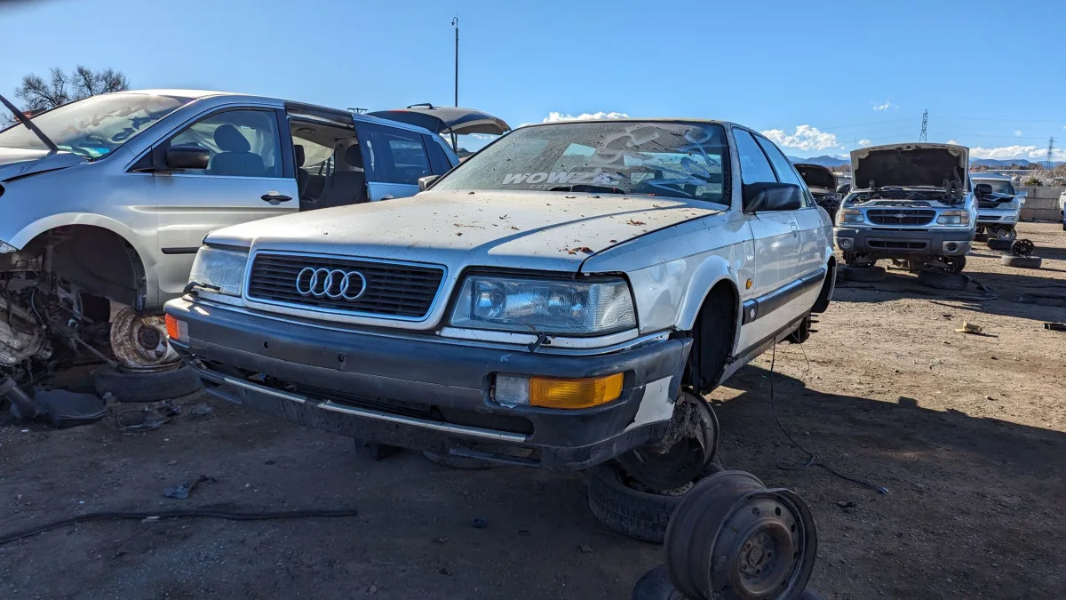 99 - 1990 Audi V8 Quattro in Colorado junkyard - photo by Murilee Martin