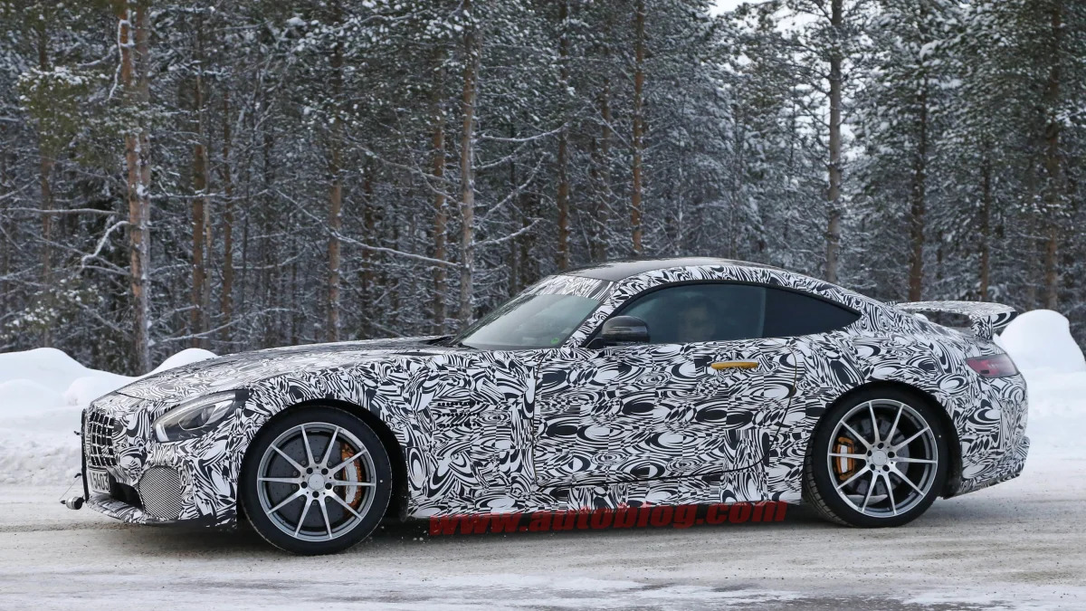 Mercedes-AMG GT R cold weather testing side