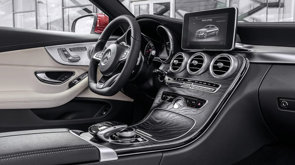 c-class coupe mercedes 2017 wood interior cabin
