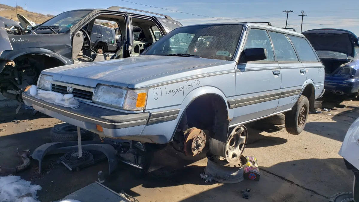 1987 Subaru GL-10 wagon in Colorado junkyard