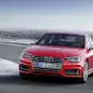 red 2017 audi s4 front cornering