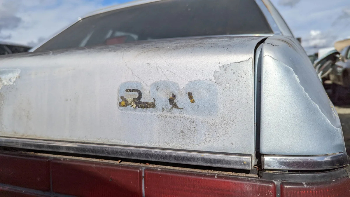 37 - 1987 Dodge 600 Sedan in California junkyard - photo by Murilee Martin