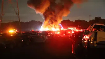 Fire destroys 40 cars at Indianapolis auction lot