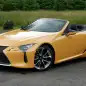 2021 Lexus LC 500 Convertible roof down front three quarter high