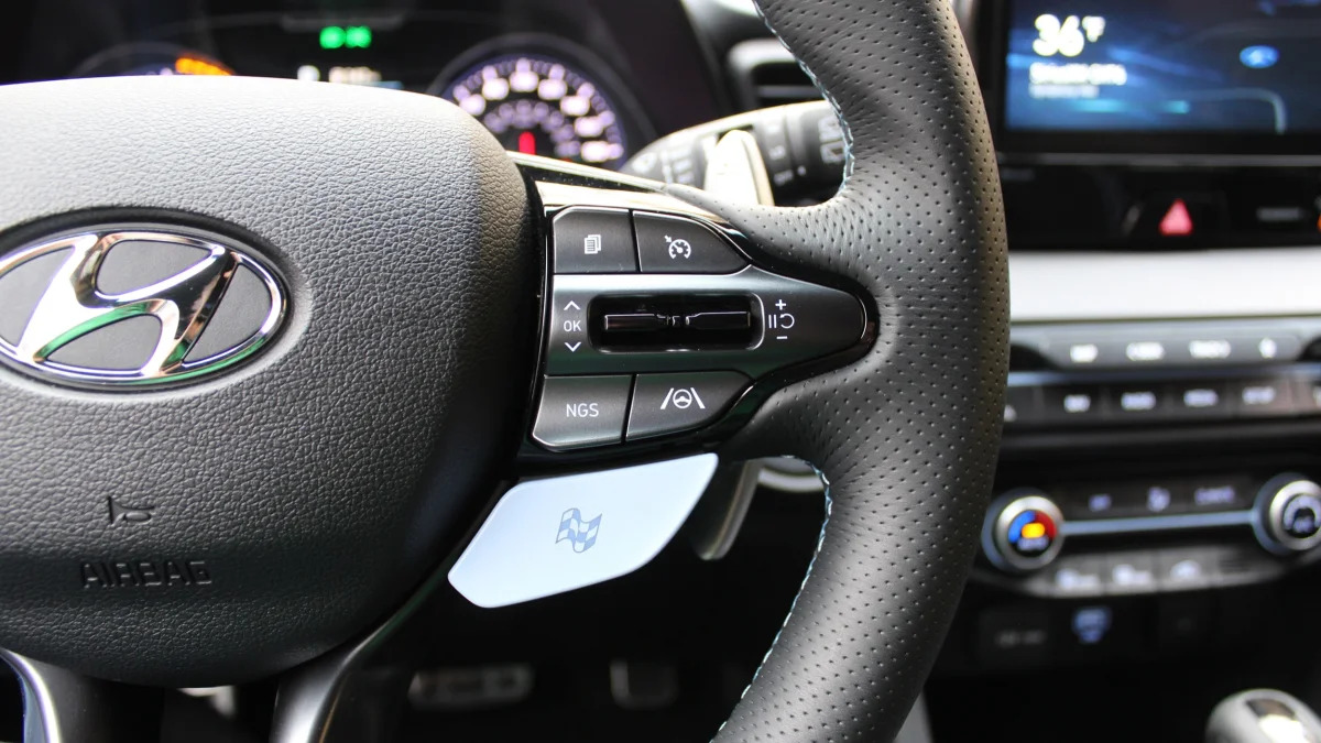 2022 Hyundai Veloster N - right steering wheel controls