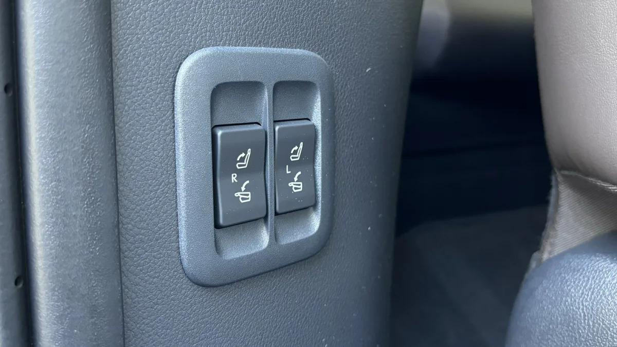 2024 Lexus TX 550h+ third row power folding buttons