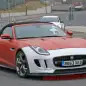 orange jaguar f-type r-s spy shots at nurburgring