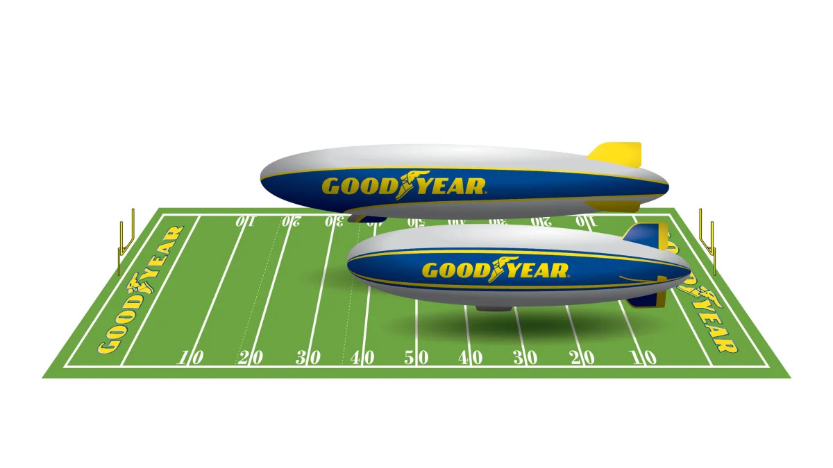 Goodyear blimp and zeppelin comparison