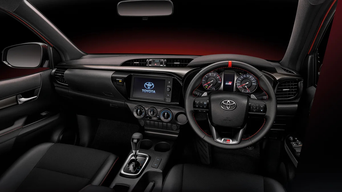 Toyota Hilux Revo GR Sport low floor interior