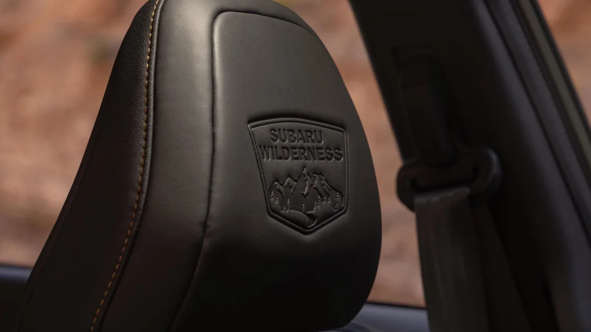 2024 Subaru Crosstrek Wilderness headrest emblem