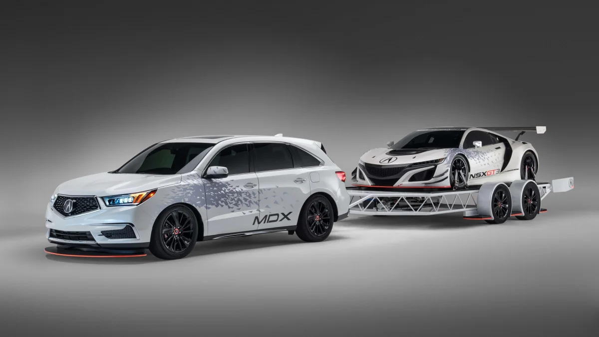 2017 Acura MDX concept, trailer and NSX GT3