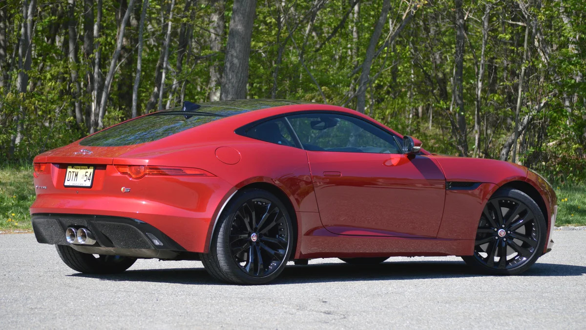 2016 Jaguar F-Type S Coupe red rear