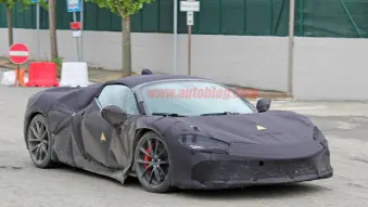 Ferrari hybrid supercar spy photos