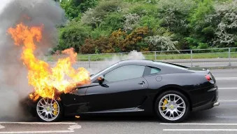 599 GTB Fiorano in flames