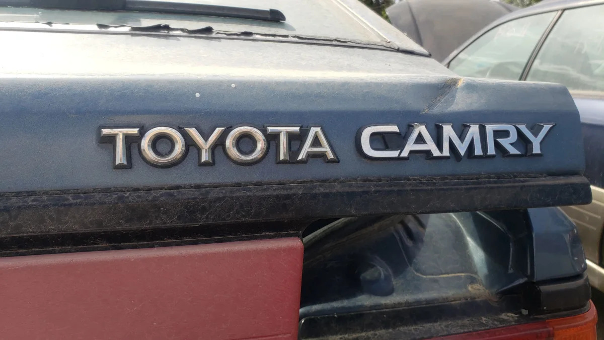03 - 1986 Toyota Camry Liftback in Colorado junkyard - photograph by Murilee Martin