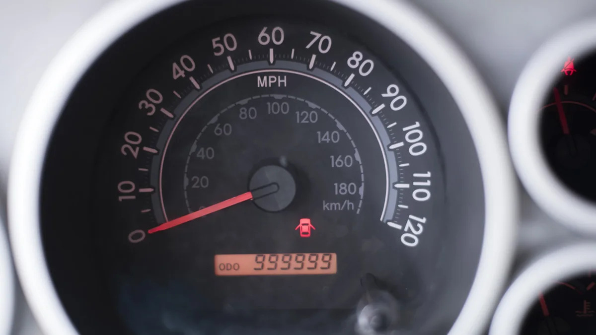 Million-Mile Toyota Tundra odometer