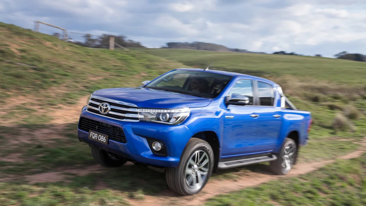 2016 Toyota HiLux pickup truck moving