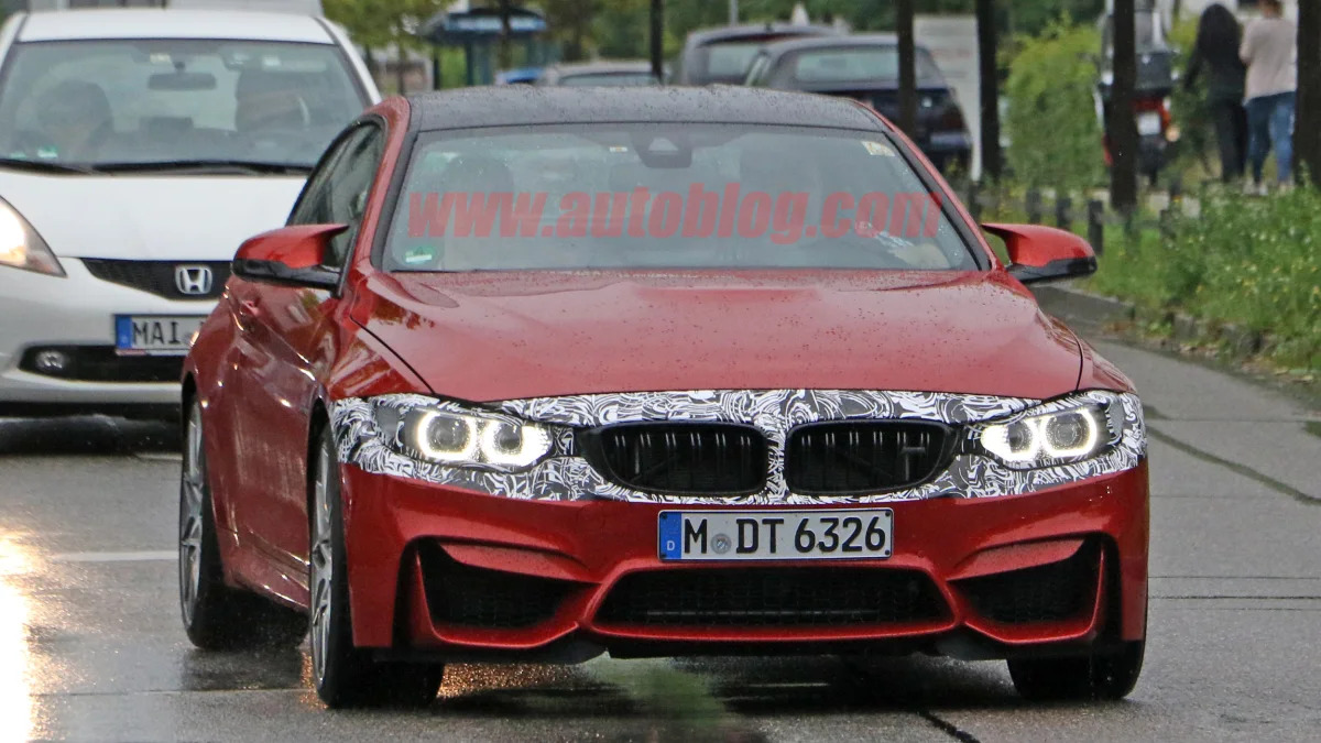 BMW M4 Facelift Spy Shots Front End Close Up Exterior