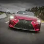 2017 lexus lc500 coupe front on track