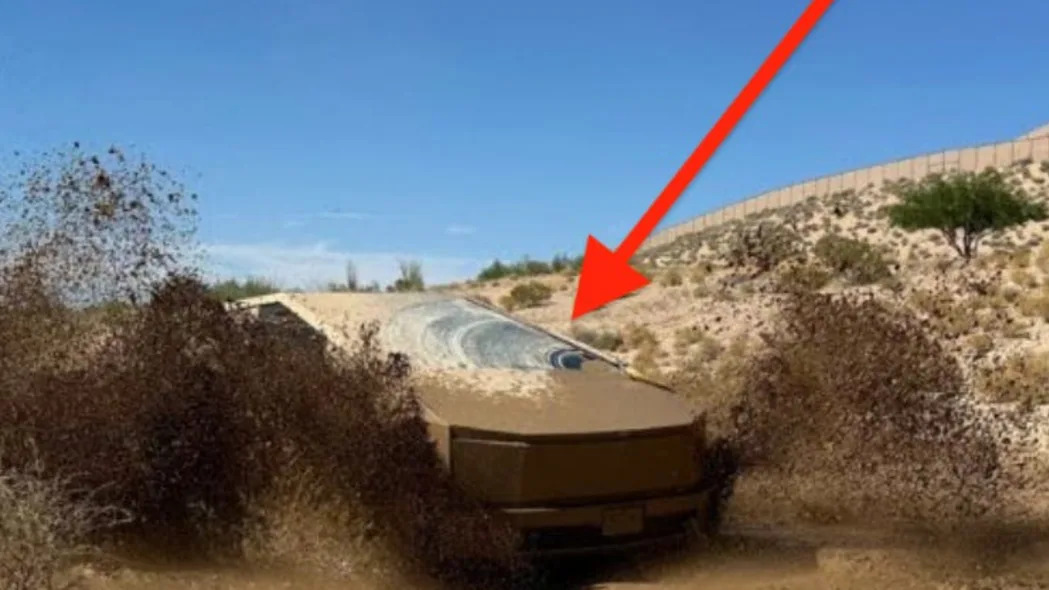 Tesla gave a first look at its giant windshield wiper in action.