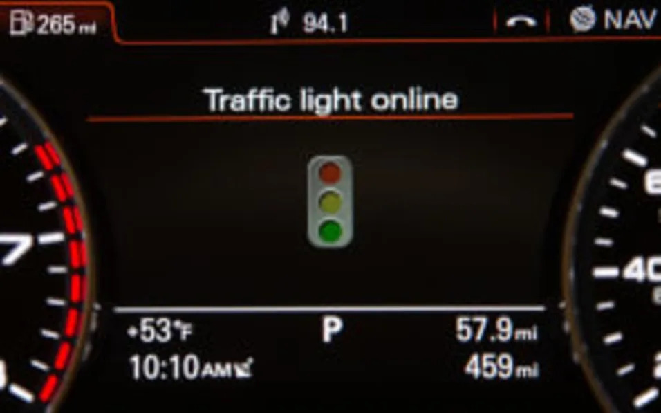 Audi Online traffic light information system