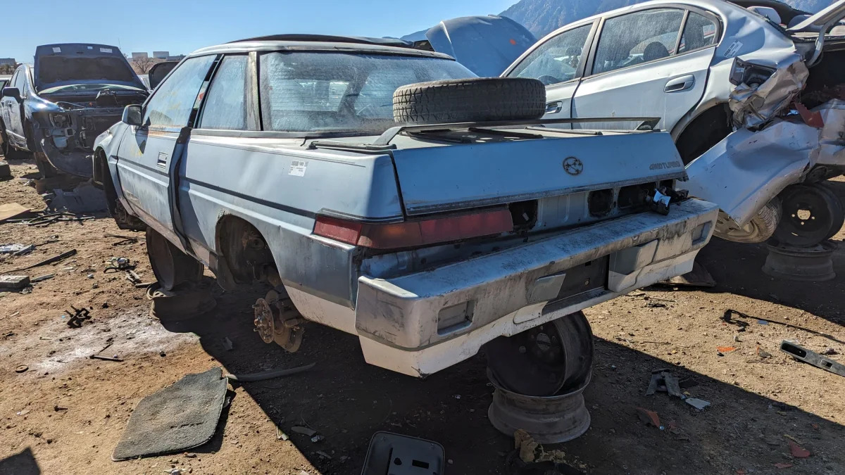 45 - 1985 Subaru XT 4WD Turbo in Colorado junkyard - photo by Murilee Martin