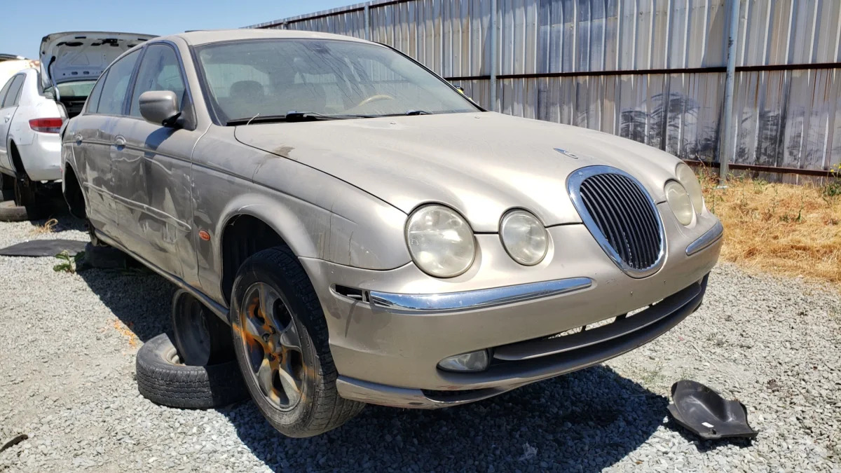 22 - 2000 Jaguar S-Type in California junkyard - photo by Murilee Martin