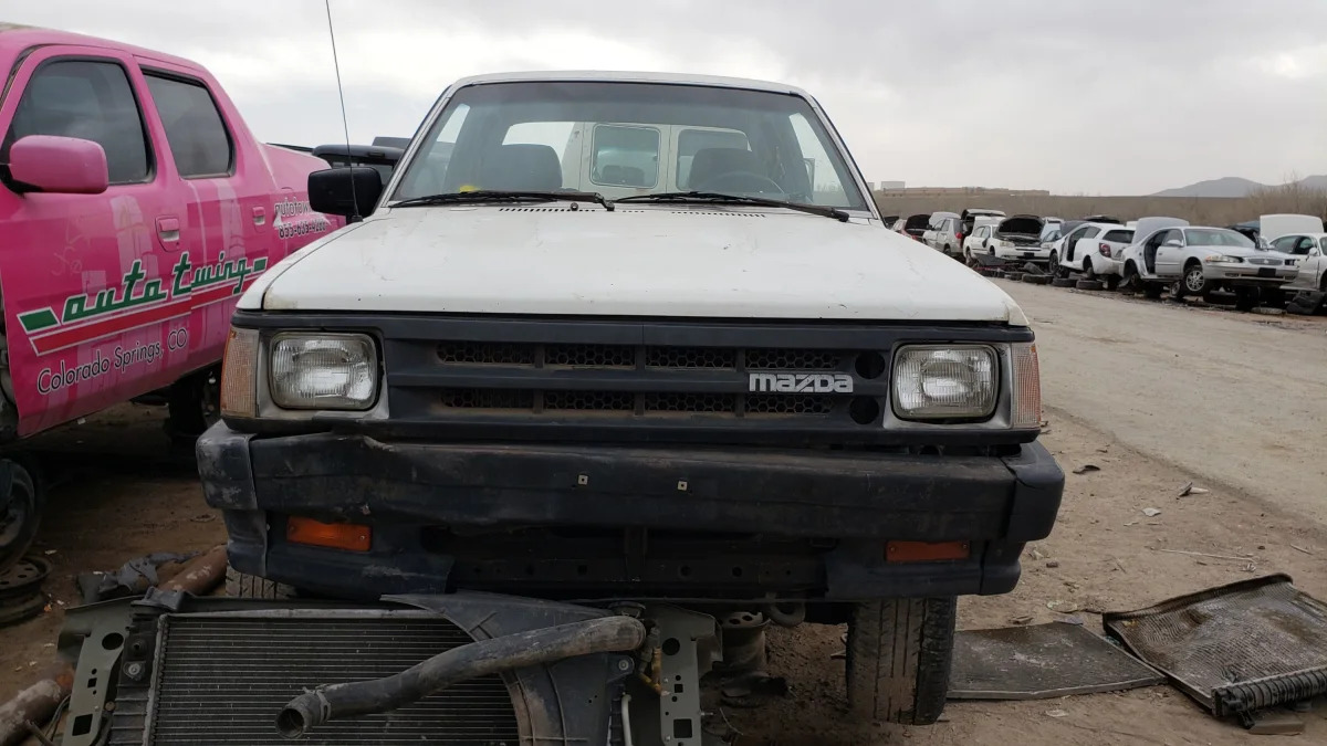 30 - 1993 Mazda B2600 pickup in Colorado junkyard - photo by Murilee Martin