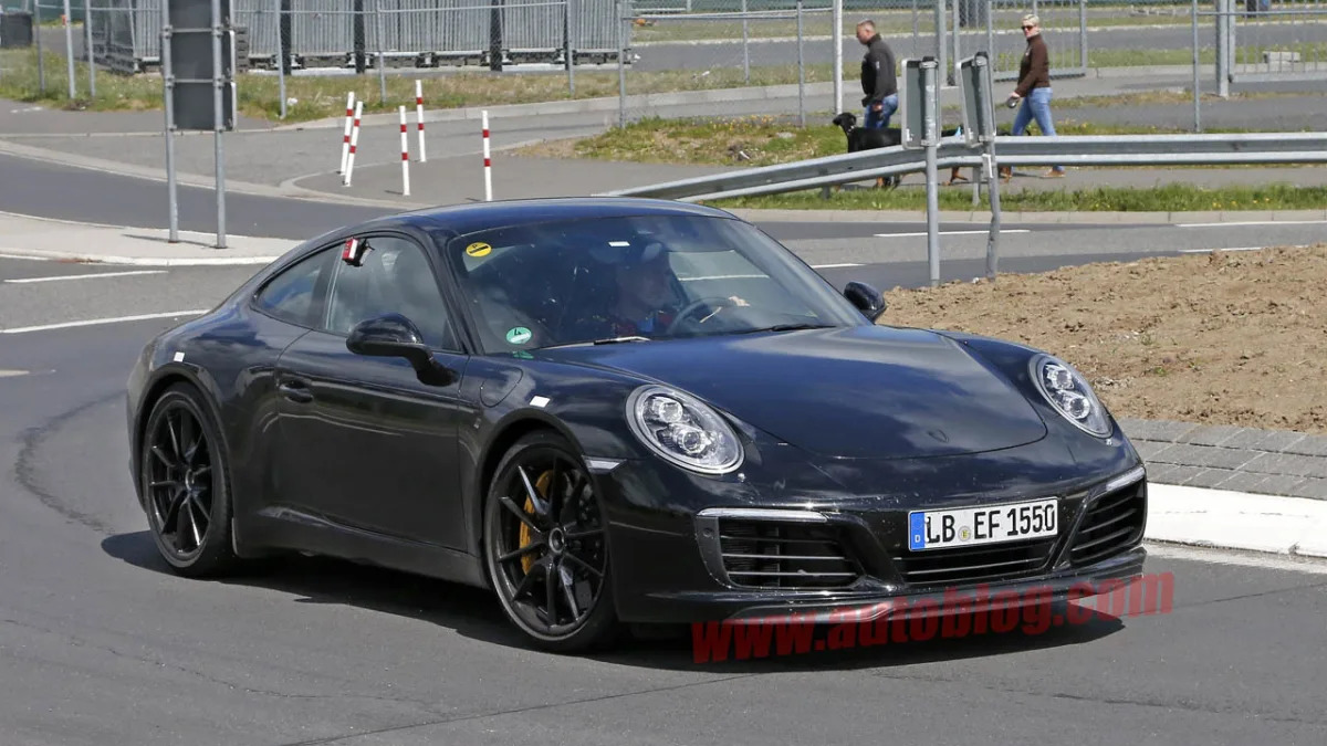 Porsche 911 testing in Germany front 3/4