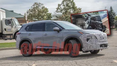 Likely 2025 Nissan Rogue refresh spied inside and out