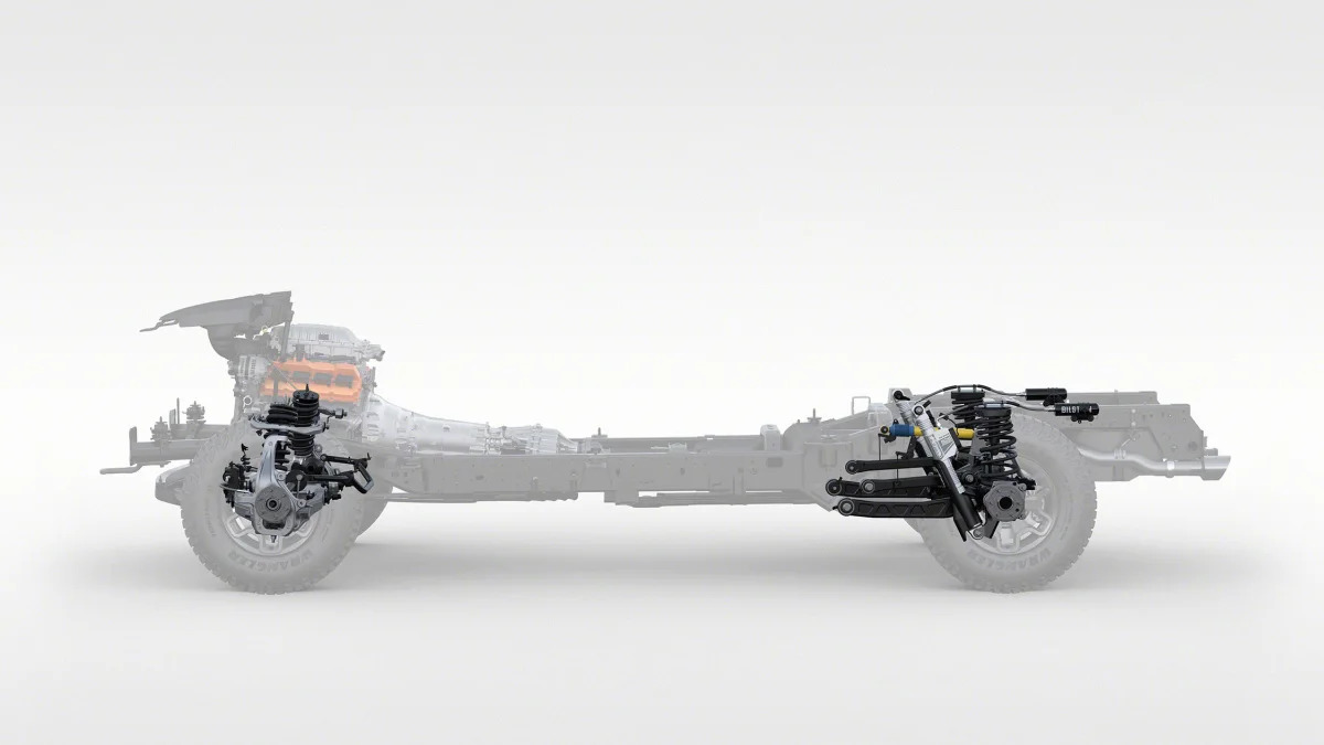 2021 Ram 1500 TRX chassis with suspension