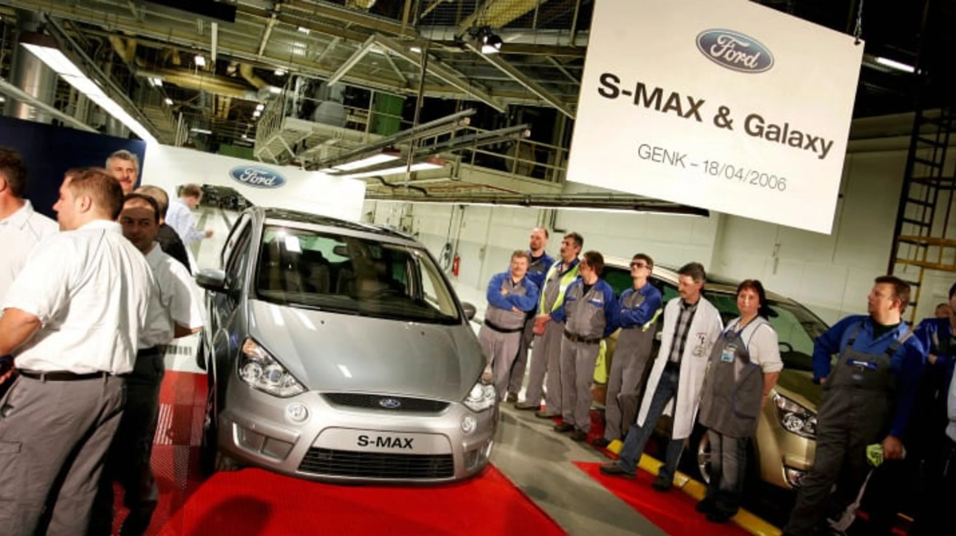 A new Ford S-Max car is displayed at a