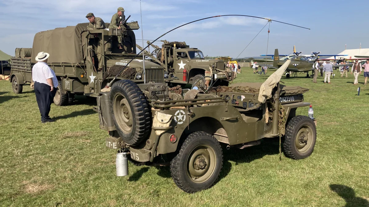 Army Jeep and troop transport