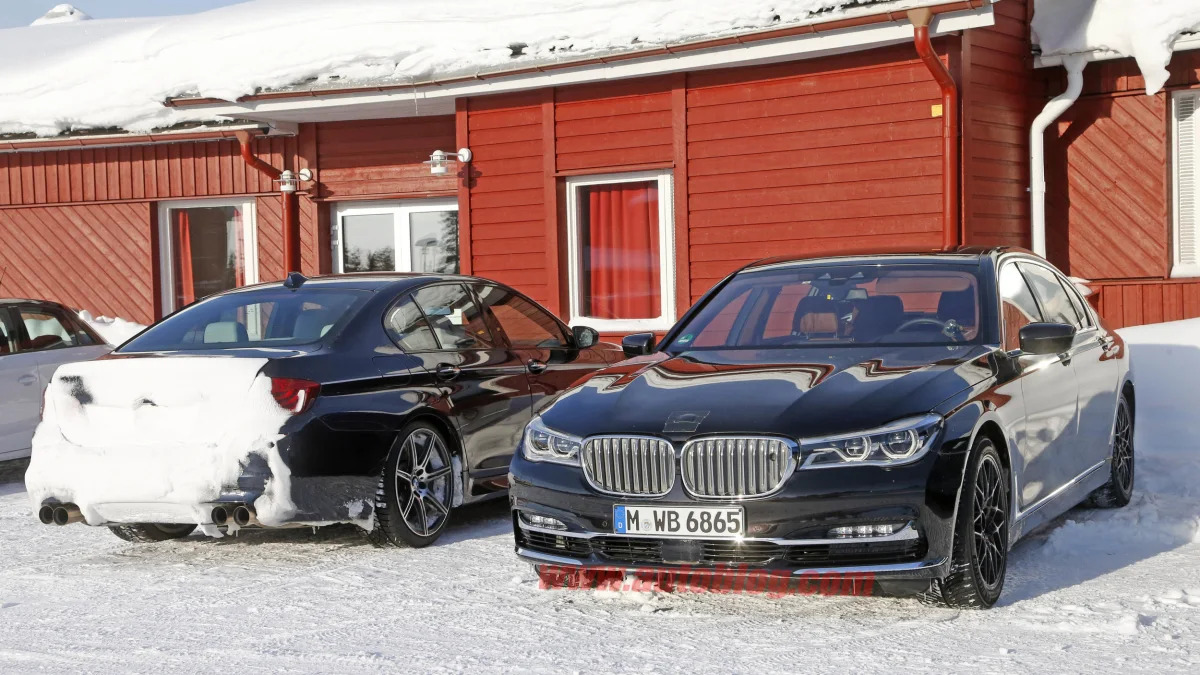 BMW M7 test mule M5 spied winter testing