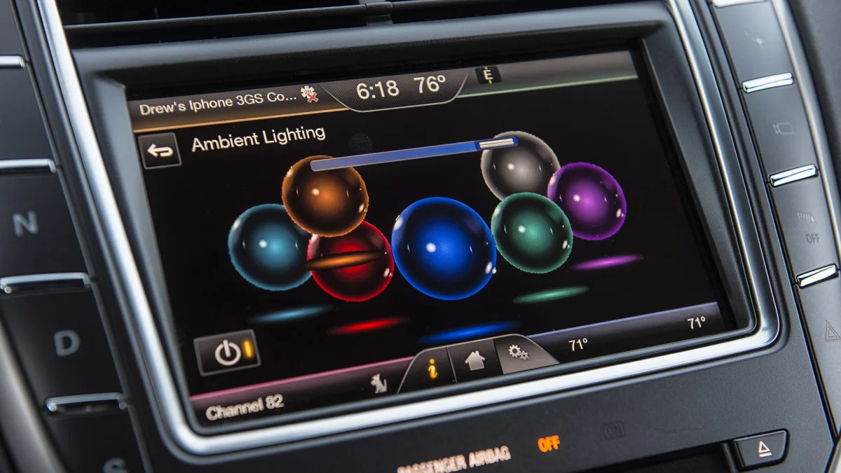 2016 Lincoln MKX ambient lighting controls