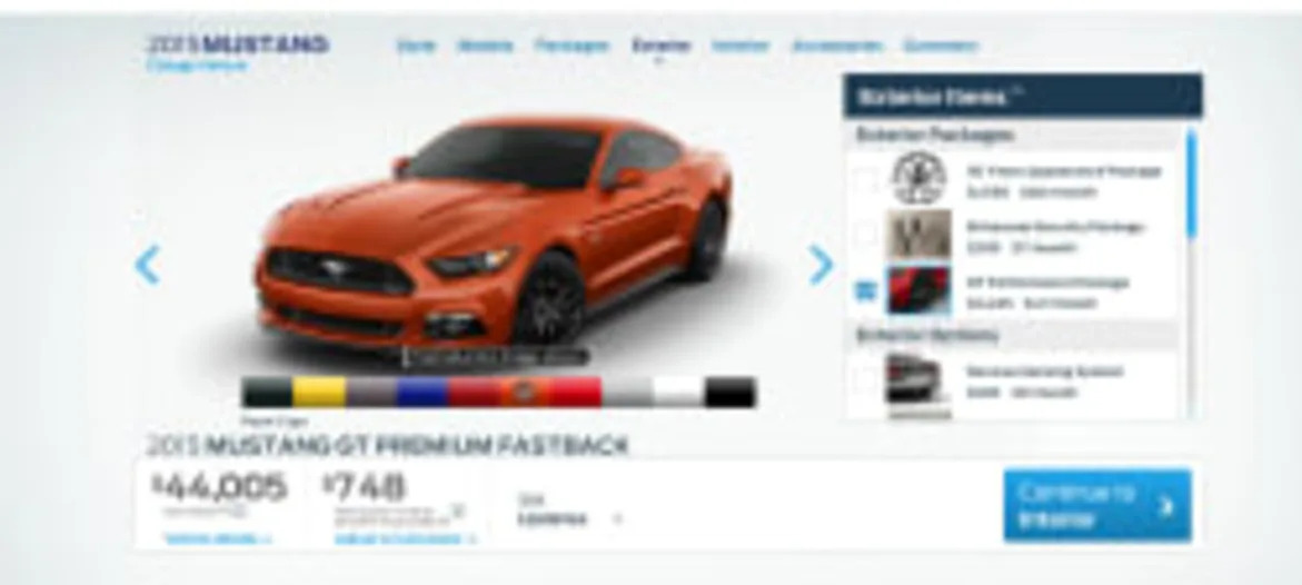 2015 Ford Mustang Configurator