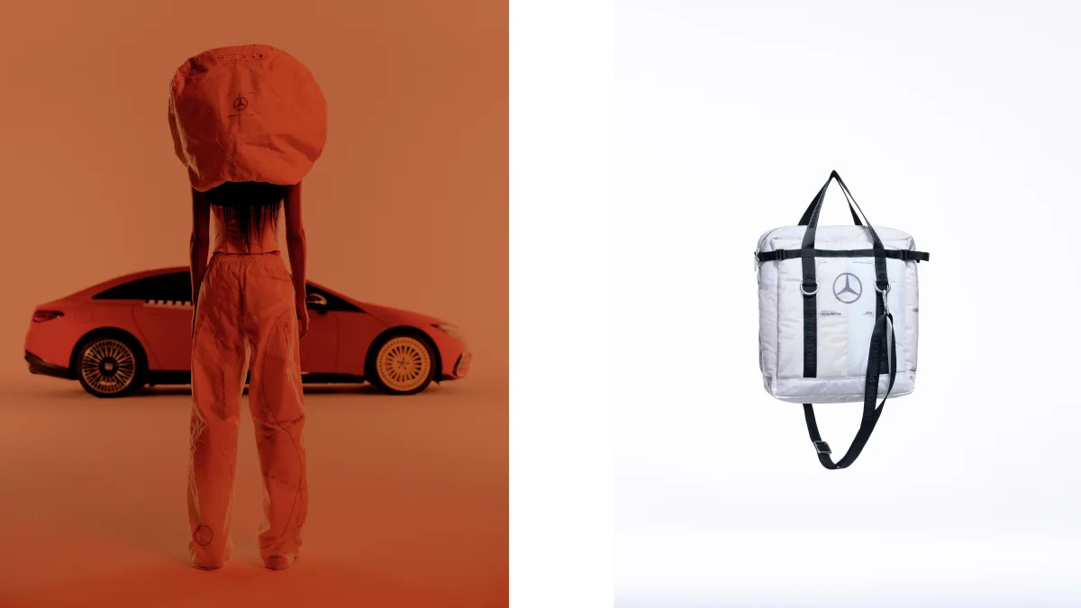 Inspiriert von Innovation: Mercedes-Benz und Heron Preston präsentieren eine Fashion Kollektion  aus recycelten AirbagsInspired by Innovation: Mercedes-Benz and Heron Preston collaborate on an Airbag concept collection