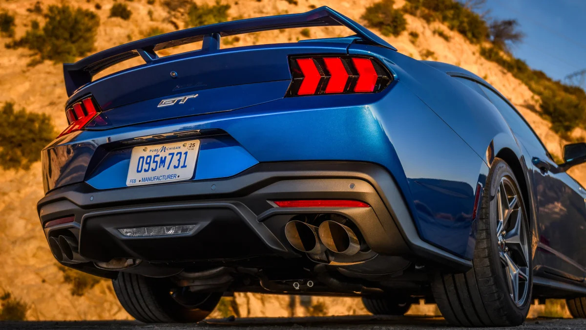 2024 Ford Mustang GT rear detail from below
