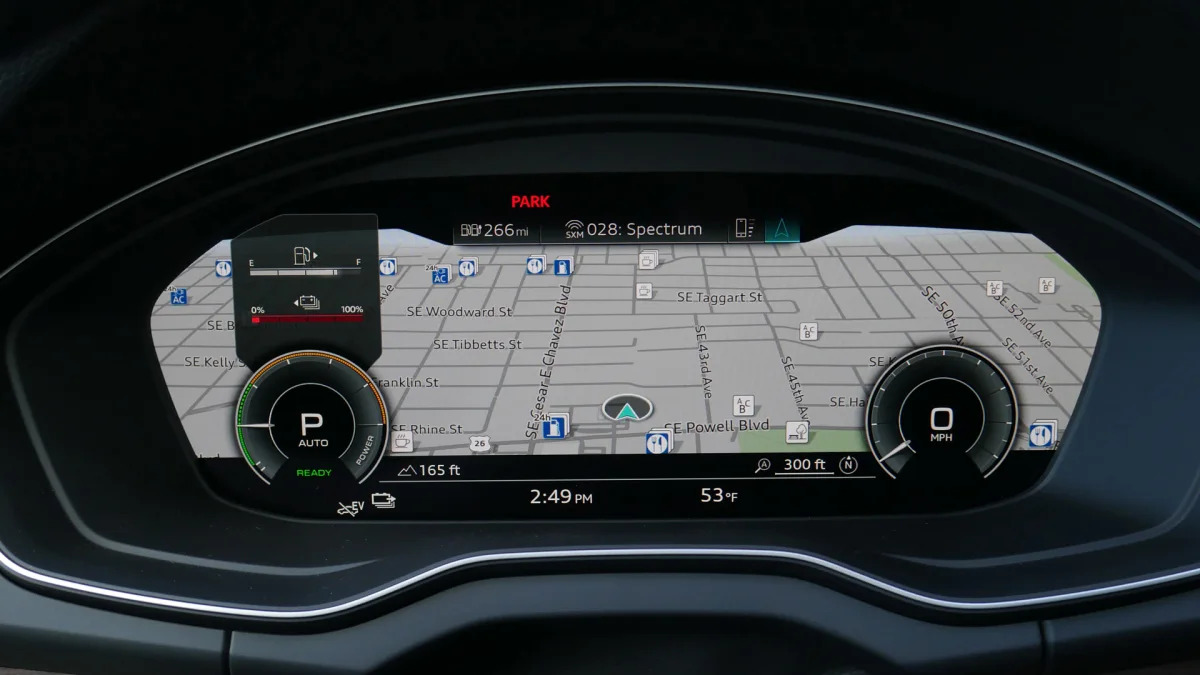 2021 Audi Q5 virtual cockpit light map