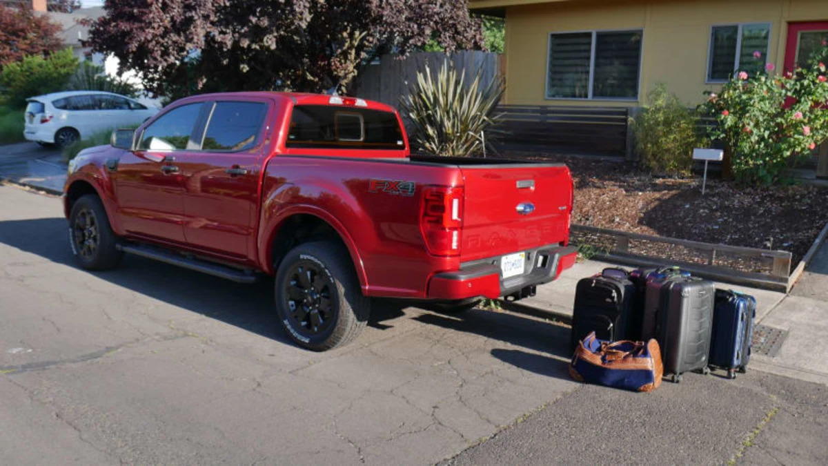 Ford Ranger SuperCrew Luggage Test | How much fits in the back seat?