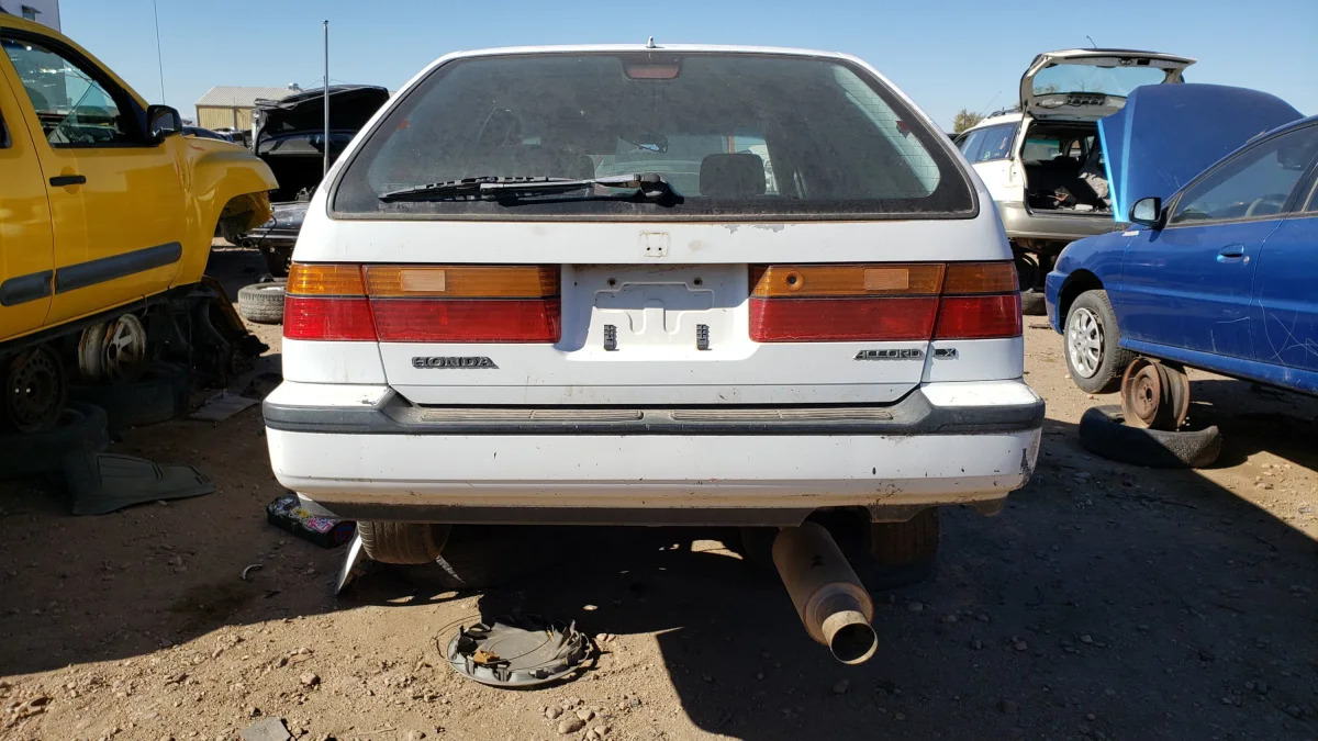 14 - 1992 Honda Accord wagon in Colorado junkyard - photo by Murilee Martin