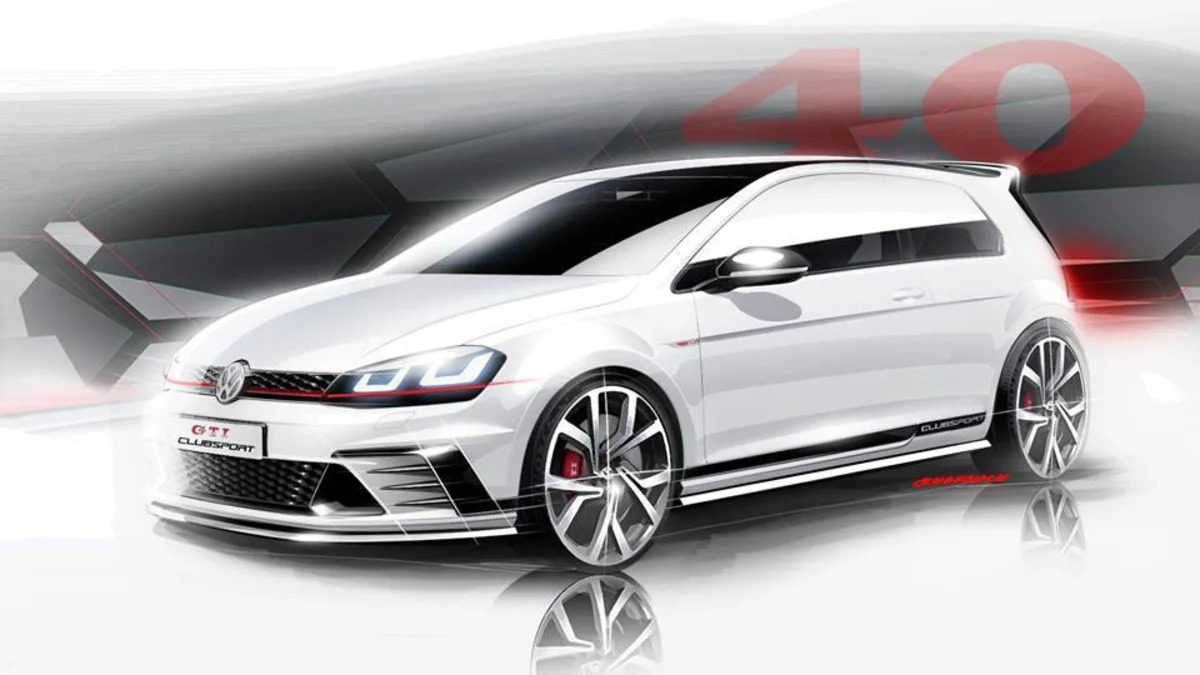 white vw gti clubsport concept front