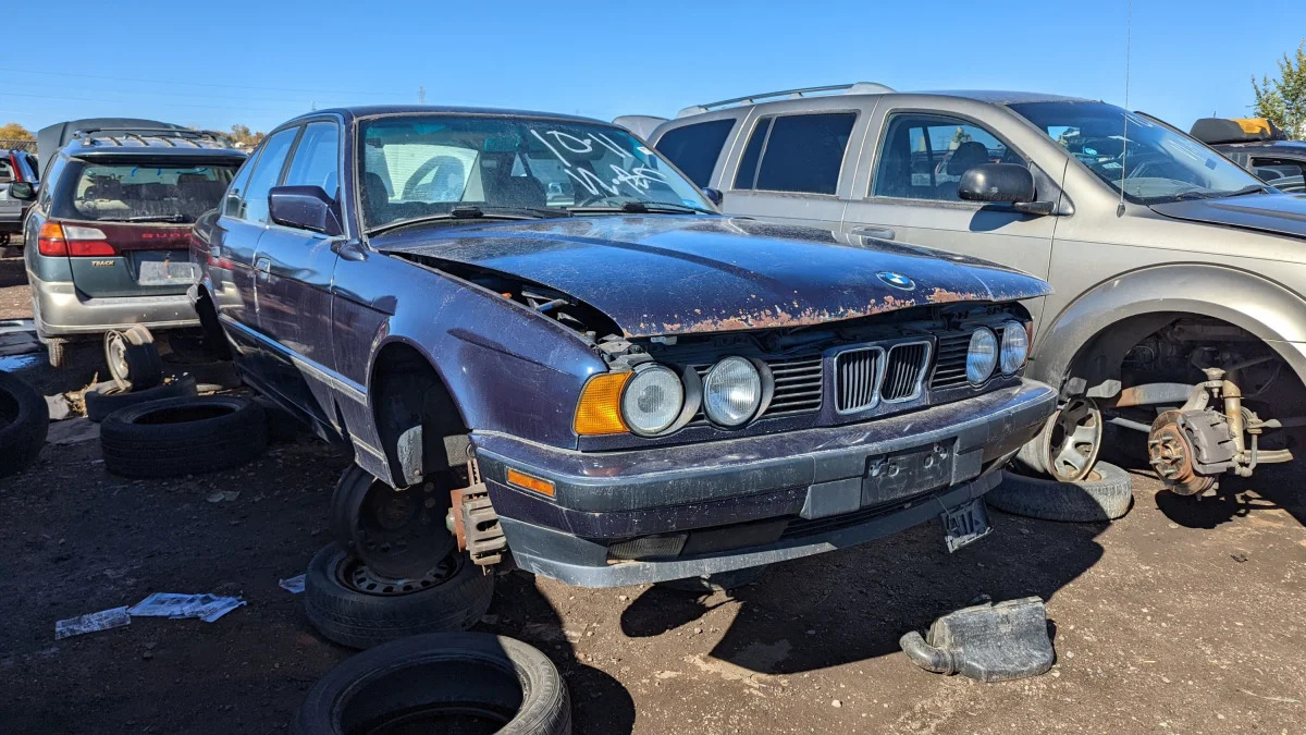 26 - 1991 BMW 5 Series in Colorado junkyard - photo by Murilee Martin