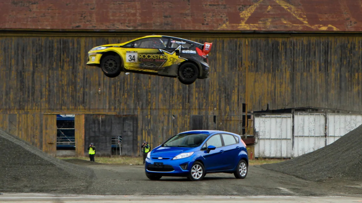Tanner Foust Ford Fiesta jump