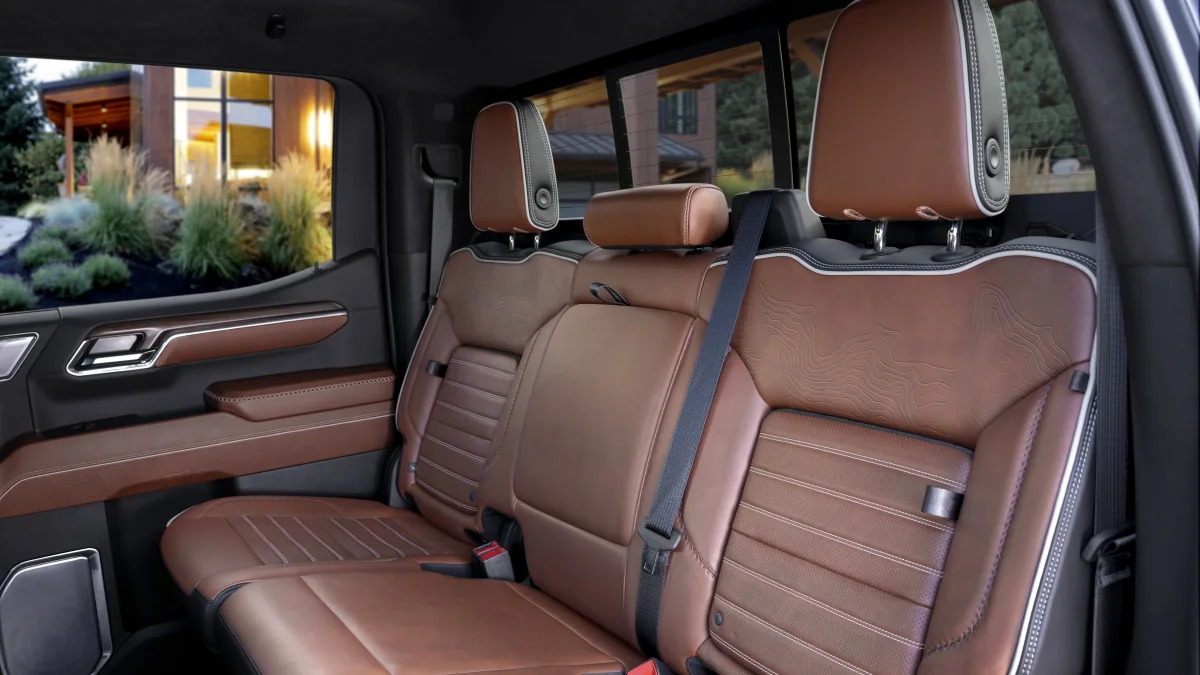 2022 GMC Sierra 1500 Denali Ultimate - Alpine Umber interior_ rear seating
