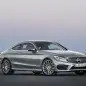 The 2016 Mercedes C-Class Coupe, front three-quarter silver.