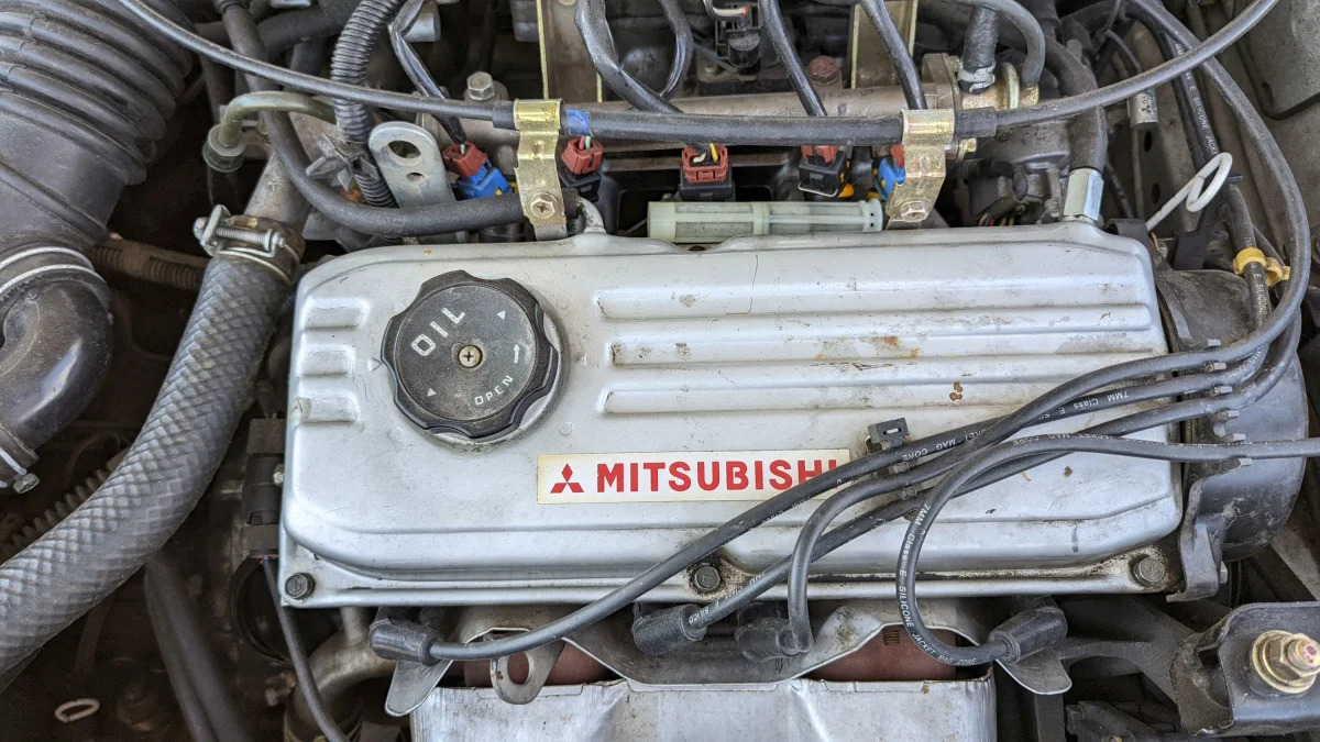 18 - 1990 Mitsubishi Mirage in Colorado junkyard - Photo by Murilee Martin