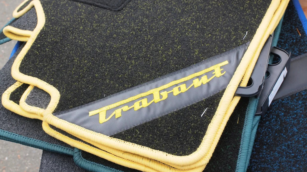 New Trabi floor mats at the 2015 Trabant Fest in Zwickau, Germany